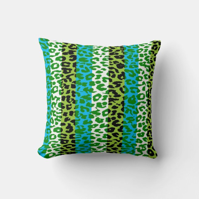 Leopard Print Stripe Pattern 15 Cushion (Front)
