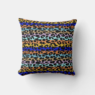 Leopard Print Stripe Pattern 6 Cushion