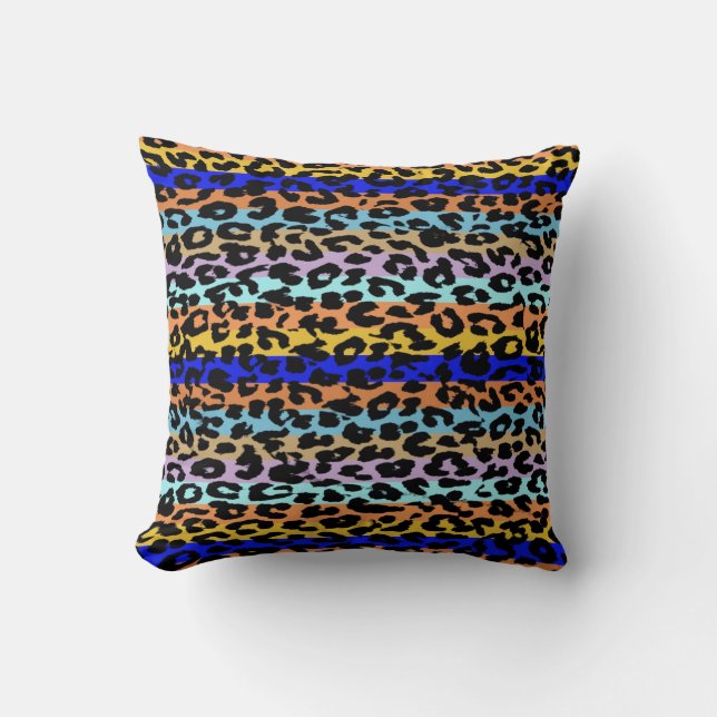 Leopard Print Stripe Pattern 6 Cushion (Front)