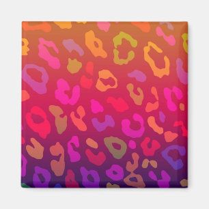 Leopard Print Summer Ombre Magnet