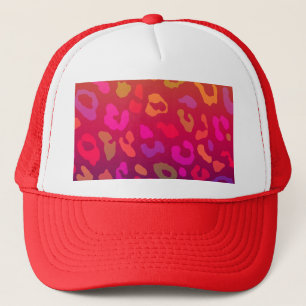 Leopard Print Summer Ombre Trucker Hat