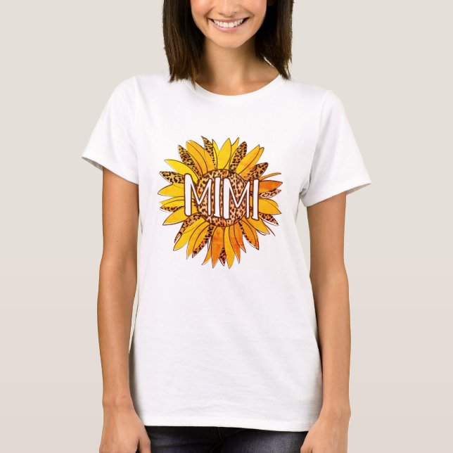 Leopard Print Sunflower MIMI T-Shirt (Front)
