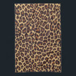 Leopard Print Tea Towel<br><div class="desc">Beautiful exotic spotted gold and black leopard print.</div>