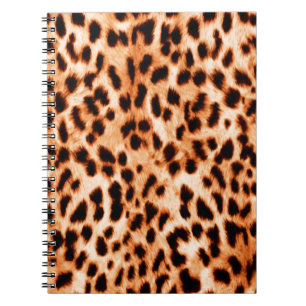 Leopard print texture notebook