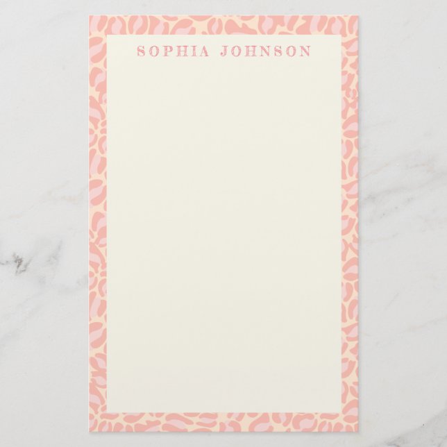 Leopard print texture | Personalised Stationer Stationery (Front)