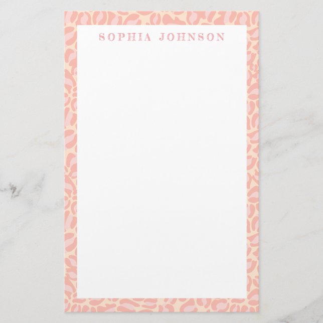 Leopard print texture | Personalised Stationer Stationery (Front)