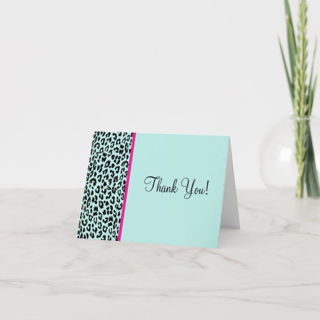 Leopard Print Thank You Card (Front)