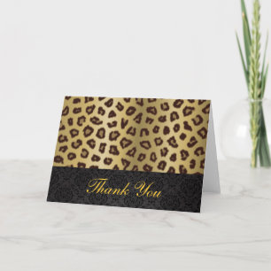 Leopard Print Thank You Card