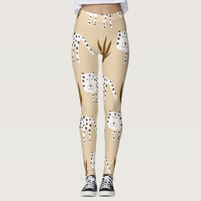 Leopard Print: Timeless Pattern. Leggings (Front)