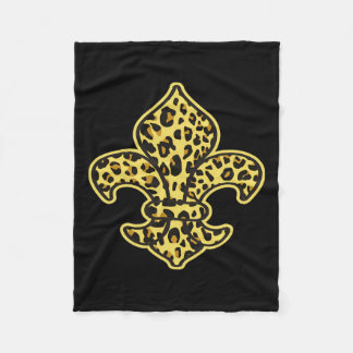 Leopard Print Trendy Fashion Animal Pattern Fleur Fleece Blanket