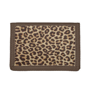 Leopard Print TriFold Nylon Wallet