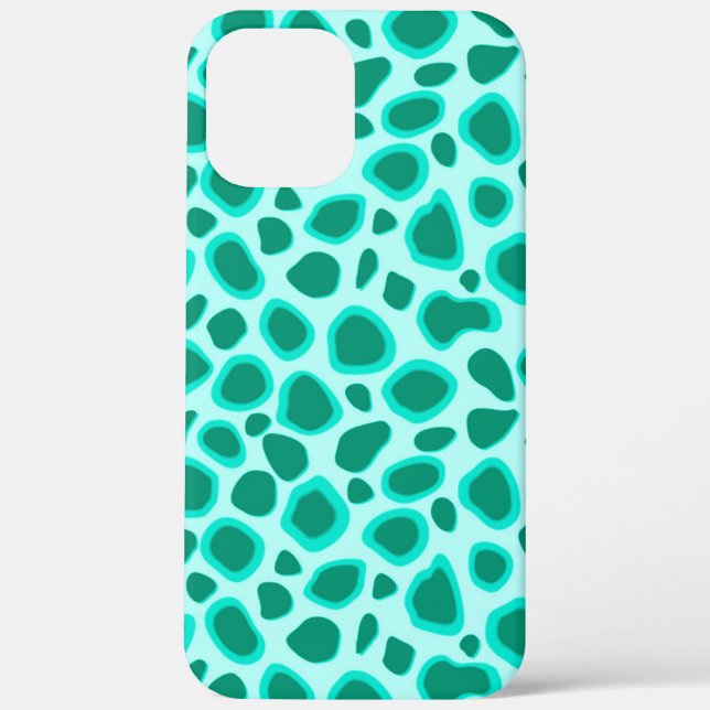 Leopard Print - Turquoise and Aqua Case-Mate iPhone Case (Back)