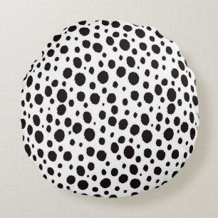 Leopard Print Vintage Seamless Design Round Cushion
