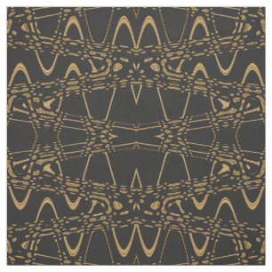 Leopard Print Wave Diamond Geometric Pattern Fabric