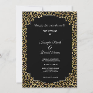 Leopard Print Wedding Invitation