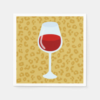 Leopard Print Wine Glass Napkin