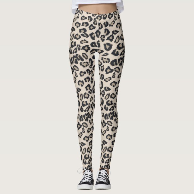 Leopard Print Women's Leggings (Front)
