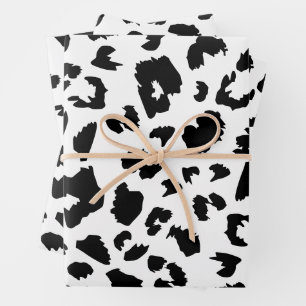 Leopard print wrapping paper sheet