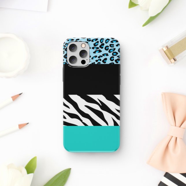 Leopard Print, Zebra Print, Animal Print, Blue (Creator Uploaded)
