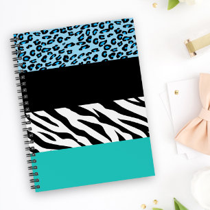 Leopard Print, Zebra Print, Animal Print, Blue Planner