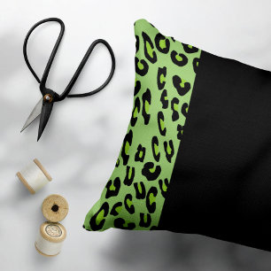 Leopard Print, Zebra Print, Animal Print, Green Pillowcase