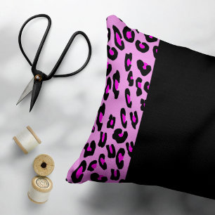 Leopard Print, Zebra Print, Animal Print, Pink Decorative Cushion