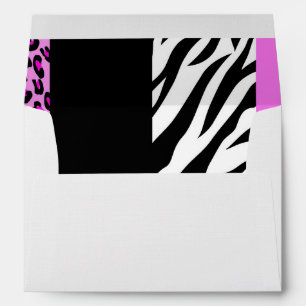 Leopard Print, Zebra Print, Animal Print, Pink Envelope