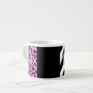 Leopard Print, Zebra Print, Animal Print, Pink Espresso Cup