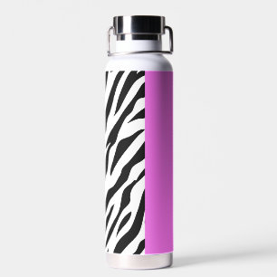 Leopard Print, Zebra Print, Animal Print, Pink Water Bottle