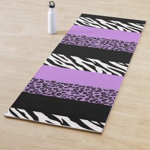 Leopard Print, Zebra Print, Animal Print, Purple Yoga Mat