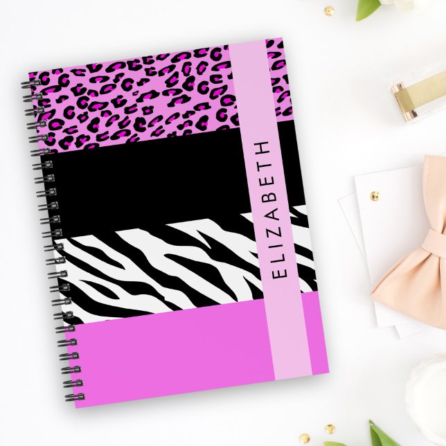 Leopard Print, Zebra Print, Pink, Your Name Planner (Creator Uploaded)
