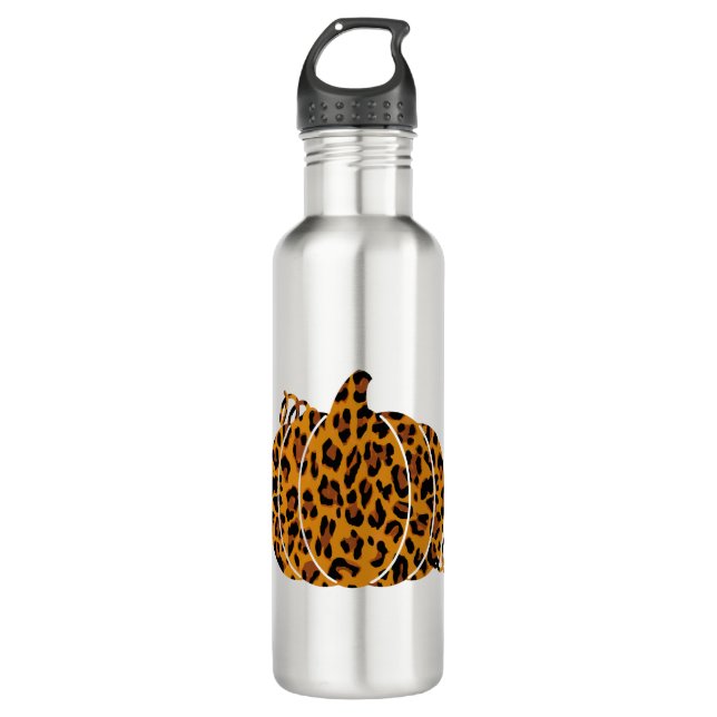 Leopard Pumpkin / Fall Season 710 Ml Water Bottle (Front)