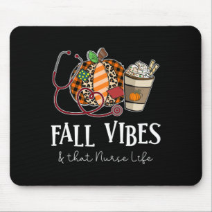 Leopard Pumpkin Fall Vibes And That Nurse Life Mouse Pad