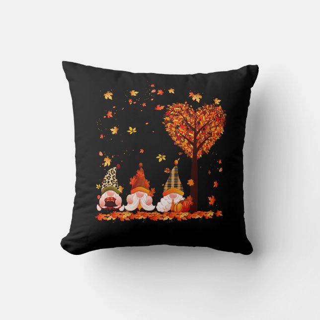 Leopard Pumpkin Gnome Swing Autumn Fall Season Tha Cushion (Front)