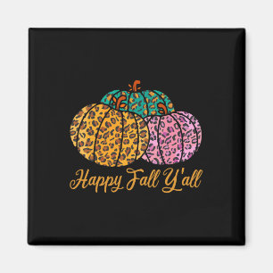 Leopard Pumpkin Happy Fall Yall Autumn Pumpkin Sea Magnet