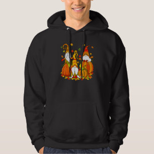 Leopard Pumpkin Print Plaid Gnomes Fall Autumn Tha Hoodie