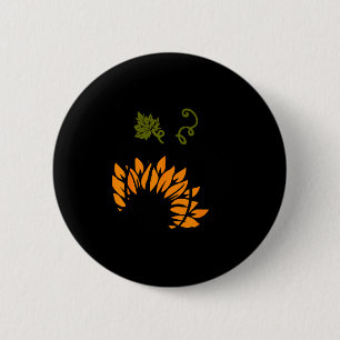 Leopard Pumpkin Sunflower Fall Autumn Halloween Th 6 Cm Round Badge