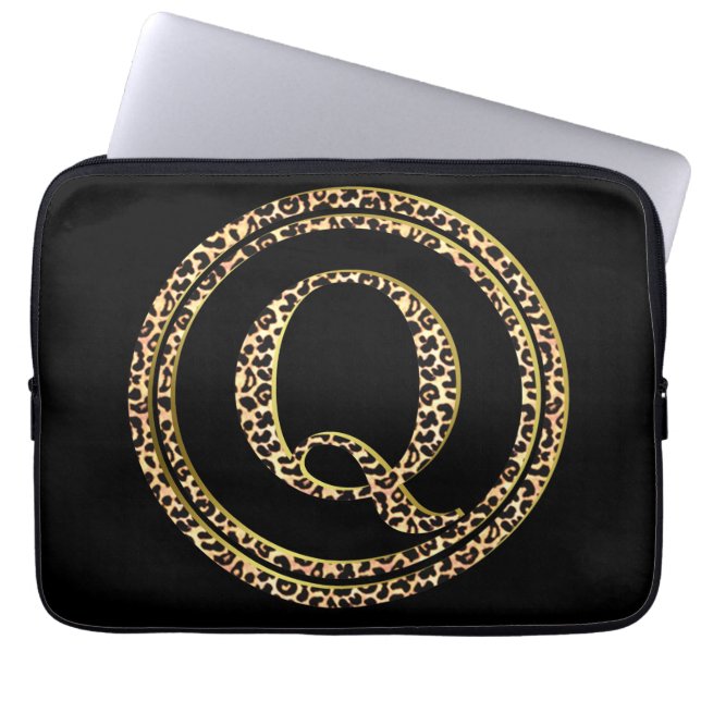 Leopard Q Laptop Sleeve (Front)