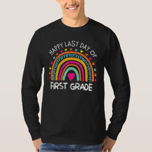 Leopard Rainbow 1st Grade Teacher Last Day Of Scho T-Shirt