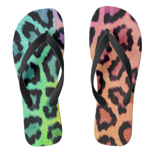 leopard rainbow bg jandals