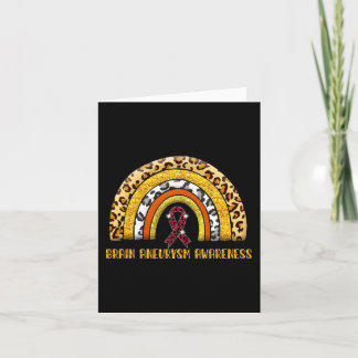 Leopard Rainbow Brain Aneurysm Warrior  Card