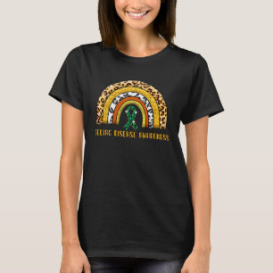 Leopard Rainbow Celiac disease Warrior T-Shirt