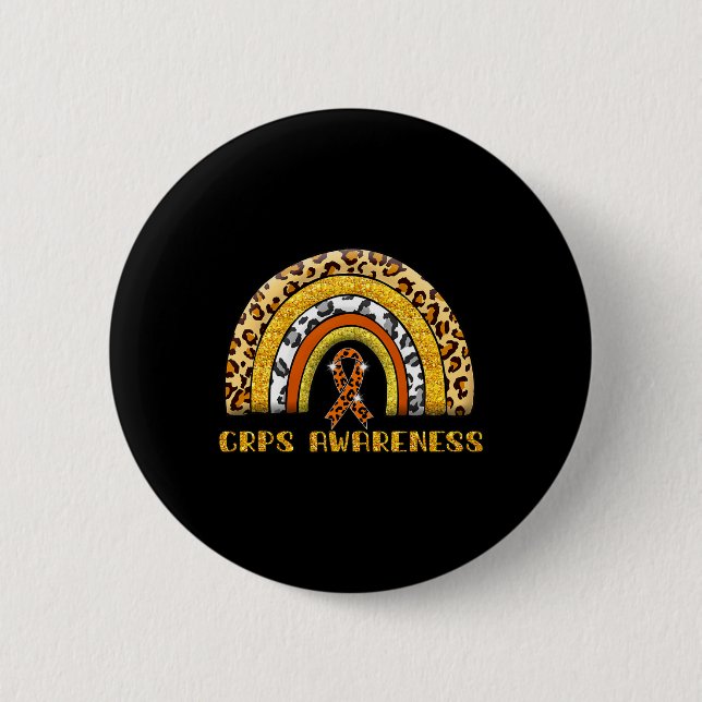 Leopard Rainbow Crps Warrior  6 Cm Round Badge (Front)