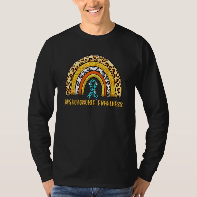 Leopard Rainbow Dysautonomia Warrior T-Shirt (Front)