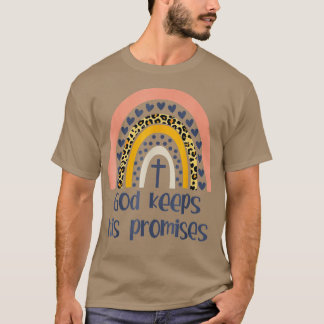 Leopard Rainbow God Keeps His Promises Christian R T-Shirt