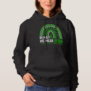 Leopard Rainbow In May We Wear Green Mental Health Hoodie