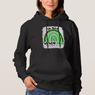 Leopard Rainbow In May We Wear Green Mental Health Hoodie