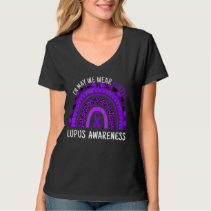 Leopard Rainbow In May We Wear Purple Lupus Awaren T-Shirt