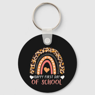 Leopard Rainbow Kindergarten Teacher Key Ring