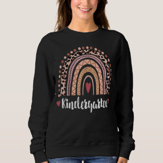 Leopard Rainbow Last Day Of School 2022 Kindergart Sweatshirt